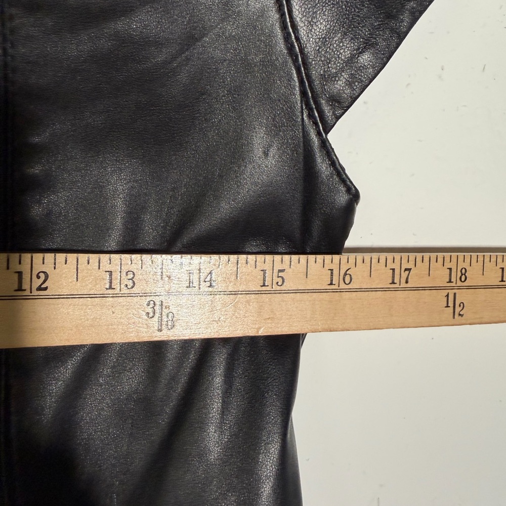Boston Proper Black Leather Like  Mini Dress - Picture 15 of 15